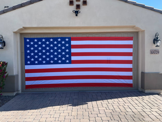 American Flag Garage Banner (7ft by 15ft)